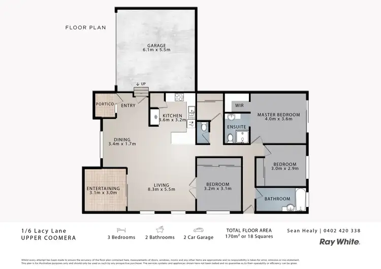 Floorplan of Homely house listing, 1/6 Lacy Lane, Upper Coomera QLD 4209