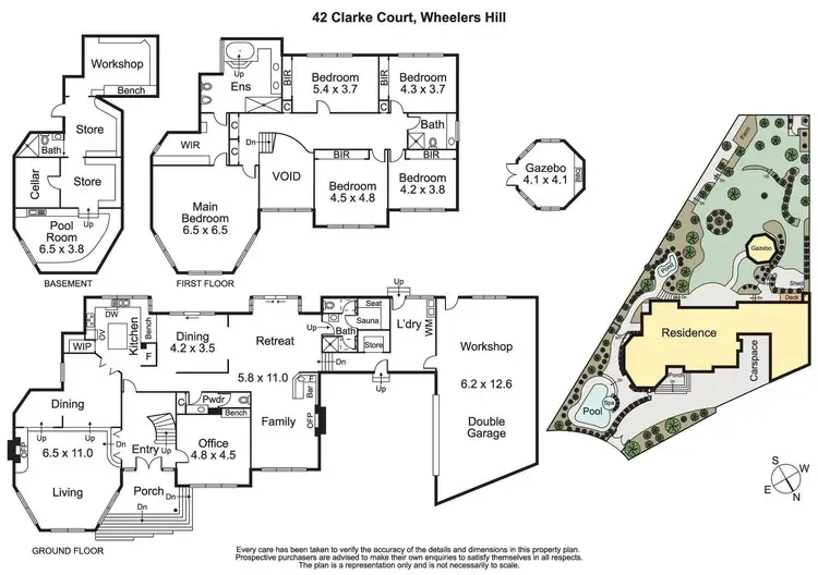 Floorplan of Homely house listing, 42 Clarke Court, Wheelers Hill VIC 3150