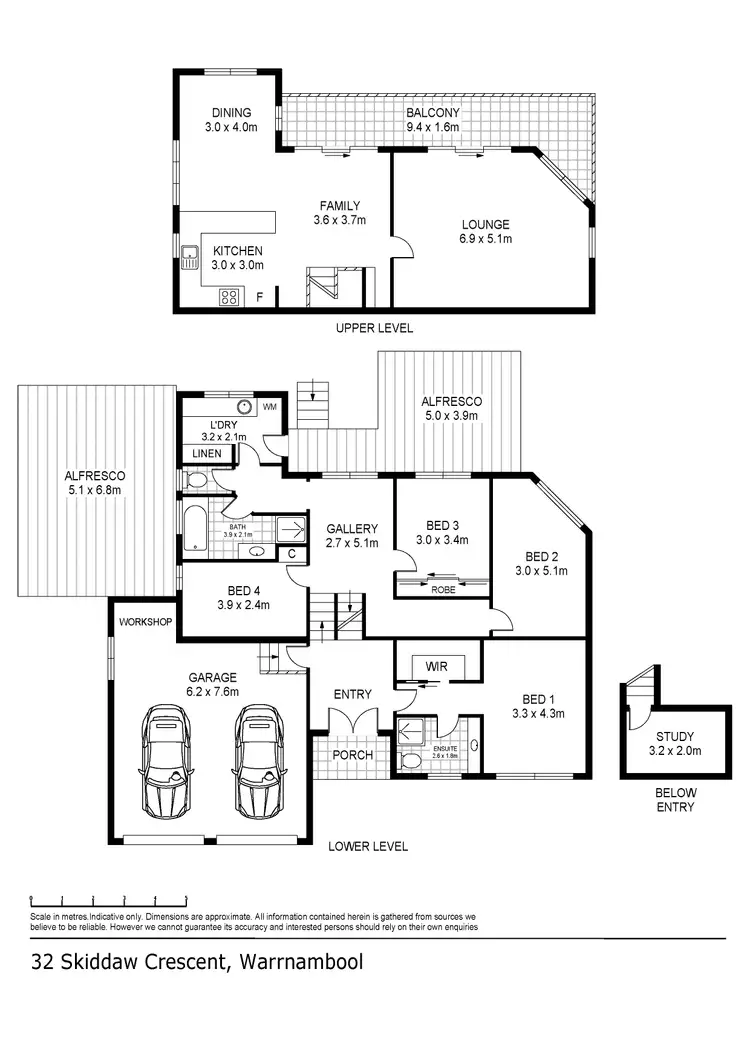 Floorplan of Homely house listing, 32 Skiddaw Crescent, Warrnambool VIC 3280