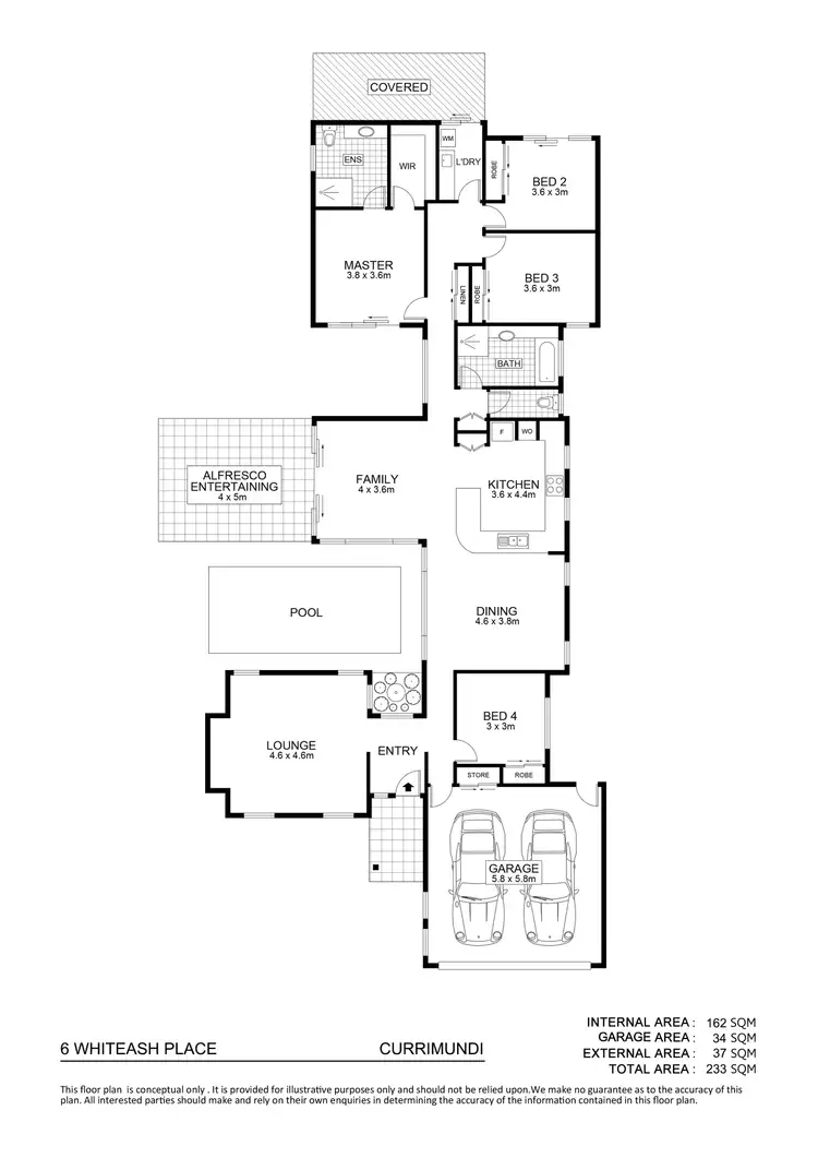 Floorplan of Homely house listing, 6 Whiteash Place, Currimundi QLD 4551