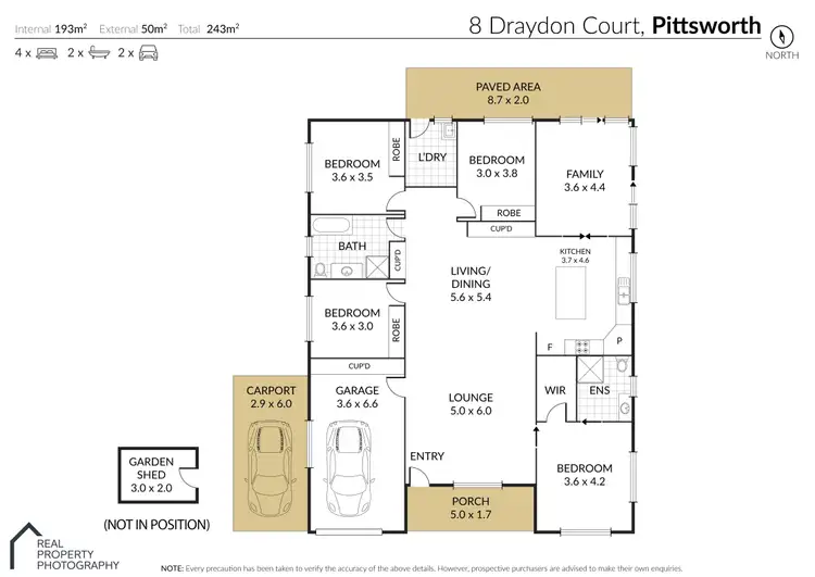 Floorplan of Homely house listing, 8 Draydon Court, Pittsworth QLD 4356