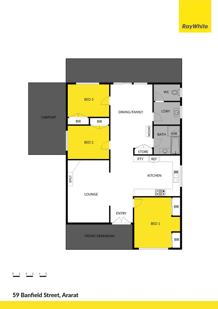 Floorplan of Homely house listing, 59 Banfield Street, Ararat VIC 3377