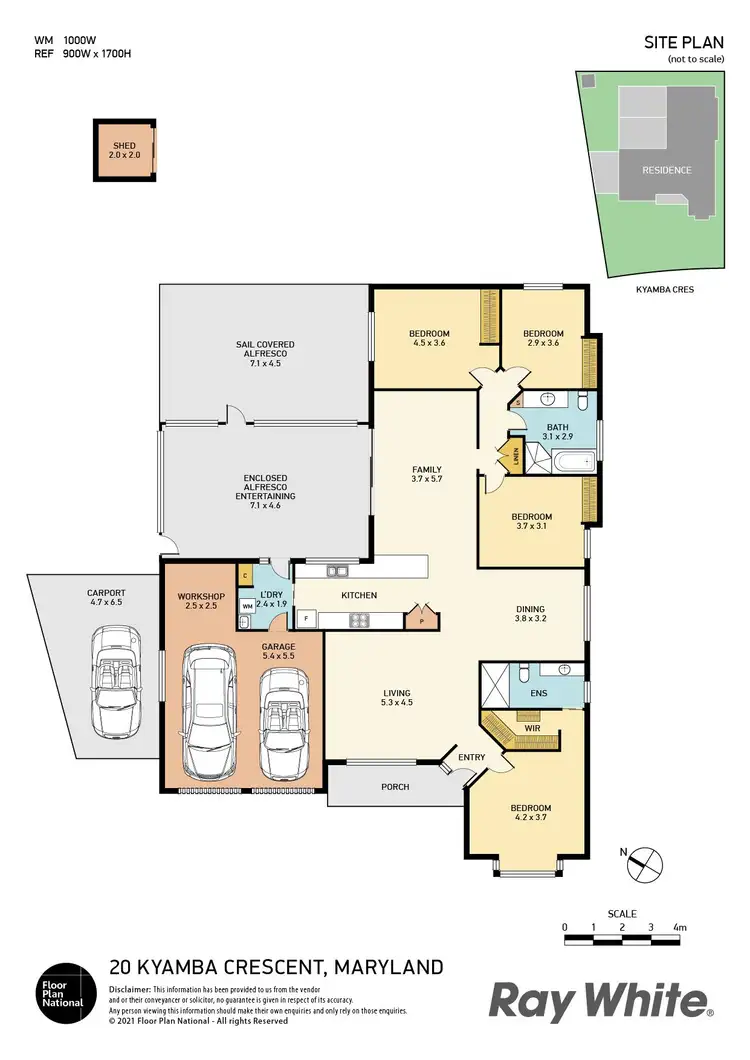 Floorplan of Homely house listing, 20 Kyamba Crescent, Maryland NSW 2287