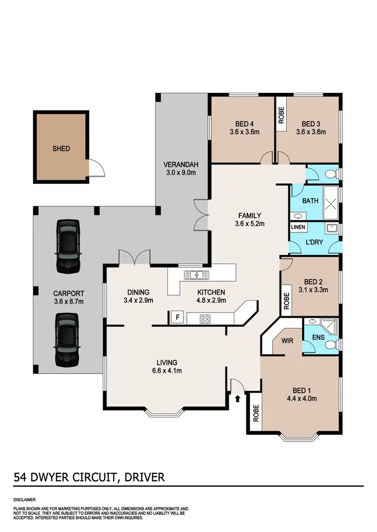 Floorplan of Homely house listing, 54 Dwyer Circuit, Driver NT 830