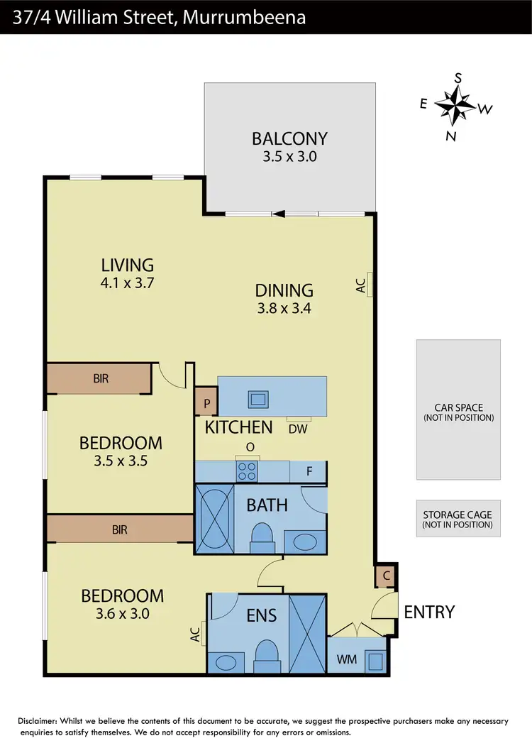 Floorplan of Homely apartment listing, 37/4 William Street, Murrumbeena VIC 3163