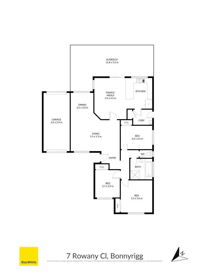Floorplan of Homely house listing, 7 Rowany Close, Bonnyrigg NSW 2177
