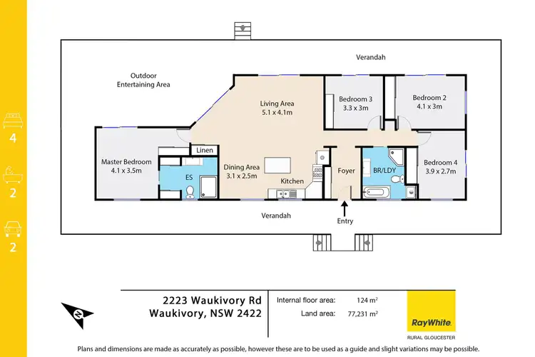 Floorplan of Homely rural property listing, 2223 Waukivory Road, Gloucester NSW 2422