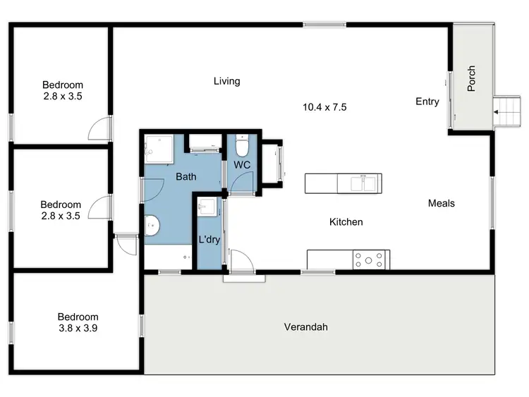 Floorplan of Homely house listing, 10 Albert Street, Benalla VIC 3672