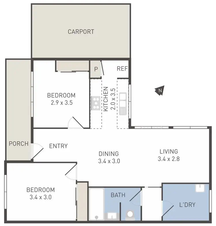 Floorplan of Homely unit listing, 12/31-33 Deutgam Street, Werribee VIC 3030