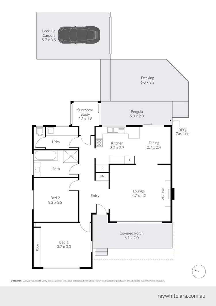 Floorplan of Homely house listing, 1/18 Curletts Road, Lara VIC 3212