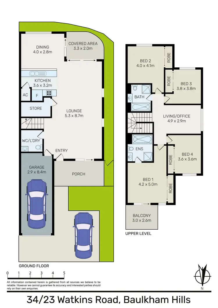Floorplan of Homely townhouse listing, 34/23 Watkins Road, Baulkham Hills NSW 2153