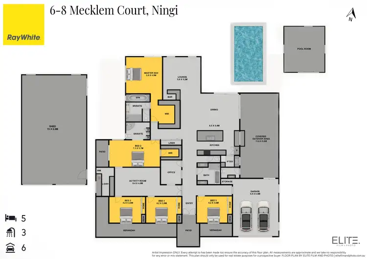 Floorplan of Homely house listing, 6-8 Mecklem Court, Ningi QLD 4511