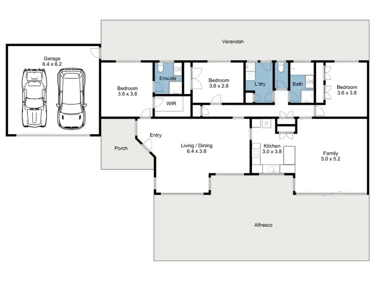 Floorplan of Homely house listing, 5 Stacey Street, Benalla VIC 3672