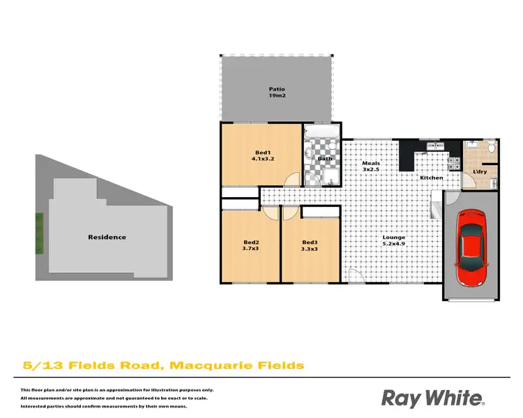 Floorplan of Homely villa listing, 5/13-15 Fields Road, Macquarie Fields NSW 2564
