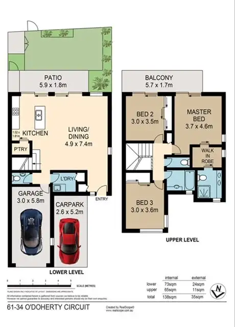Floorplan of Homely house listing, 61/34 O'Doherty Circuit, Nudgee QLD 4014