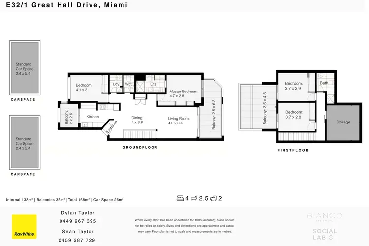 Floorplan of Homely unit listing, E32/1 Great Hall Drive, Miami QLD 4220