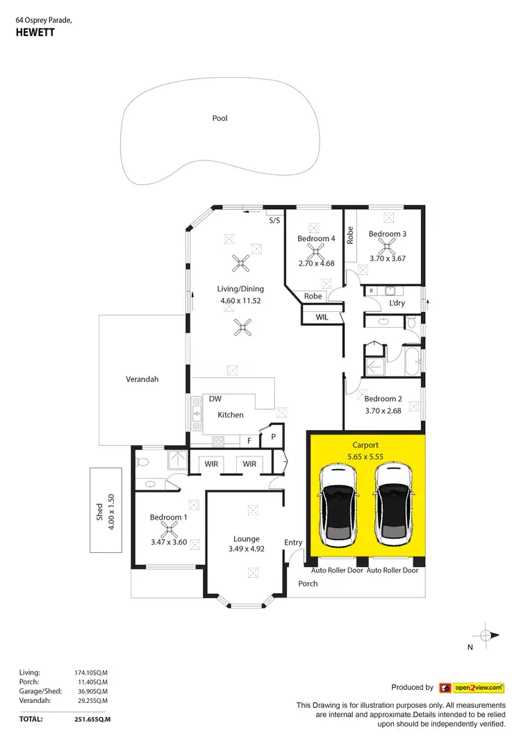 Floorplan of Homely house listing, 64 Osprey Parade, Hewett SA 5118