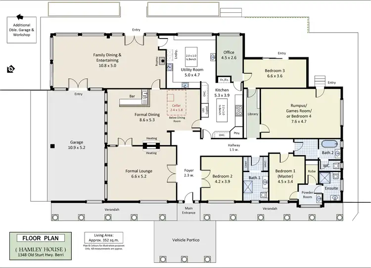 Floorplan of Homely house listing, 1348 Old Sturt Highway, Berri SA 5343