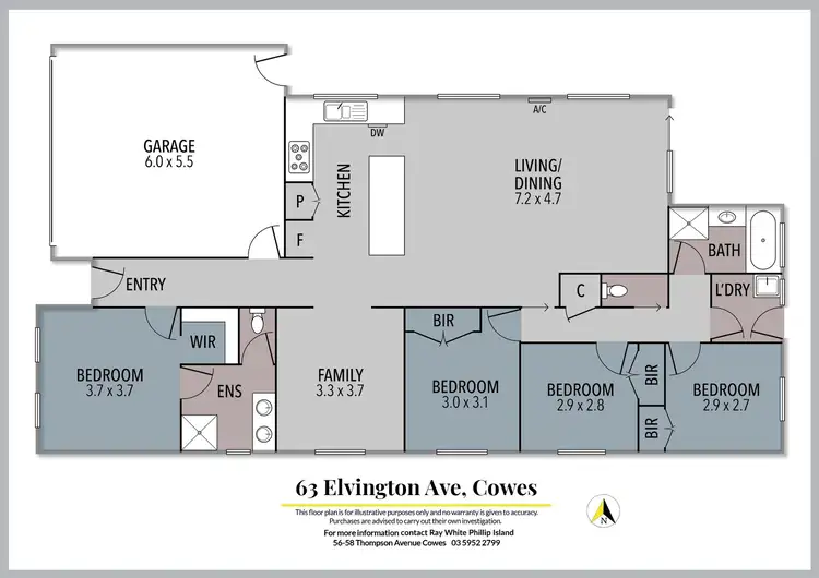 Floorplan of Homely house listing, 63 Elvington Avenue, Cowes VIC 3922