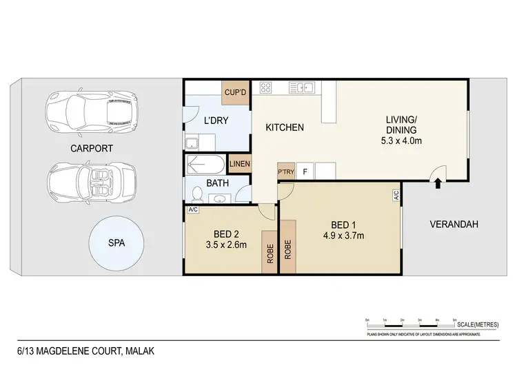 Floorplan of Homely unit listing, 6/13 Magdelene Court, Malak NT 812