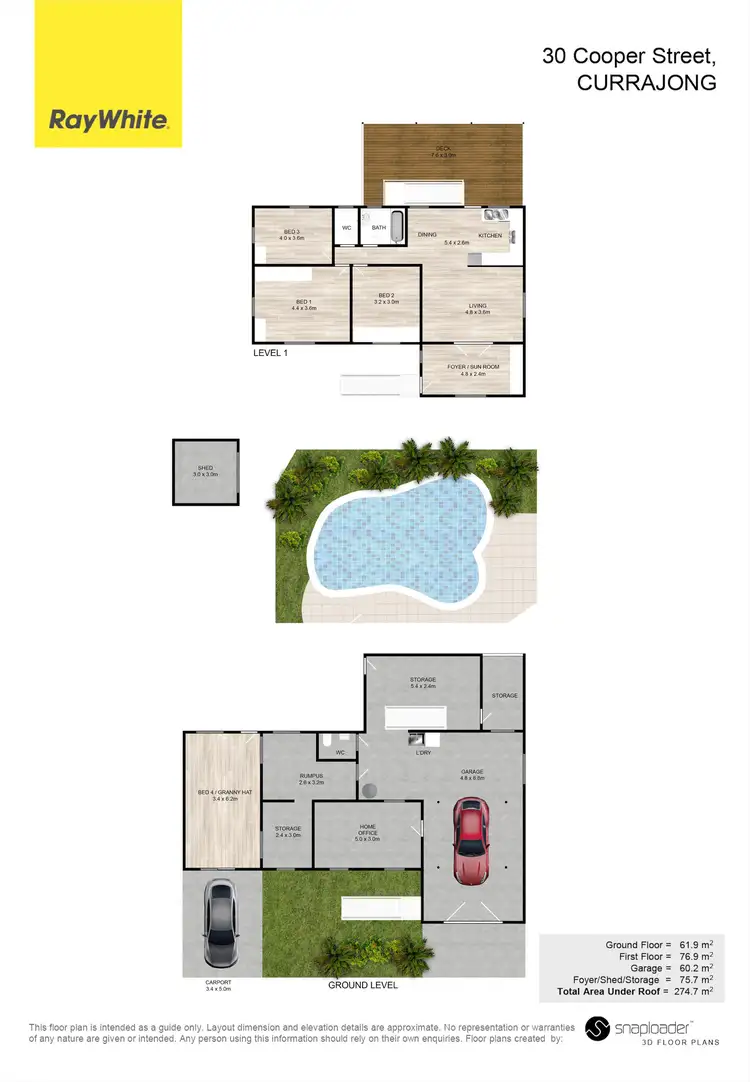 Floorplan of Homely house listing, 30 Cooper Street, Currajong QLD 4812