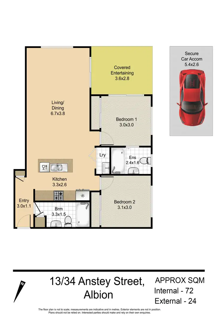 Floorplan of Homely apartment listing, 13/34 Anstey Street, Albion QLD 4010
