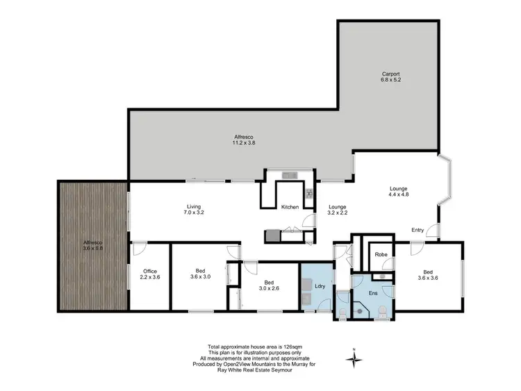 Floorplan of Homely house listing, 8 Jordan Street, Seymour VIC 3660