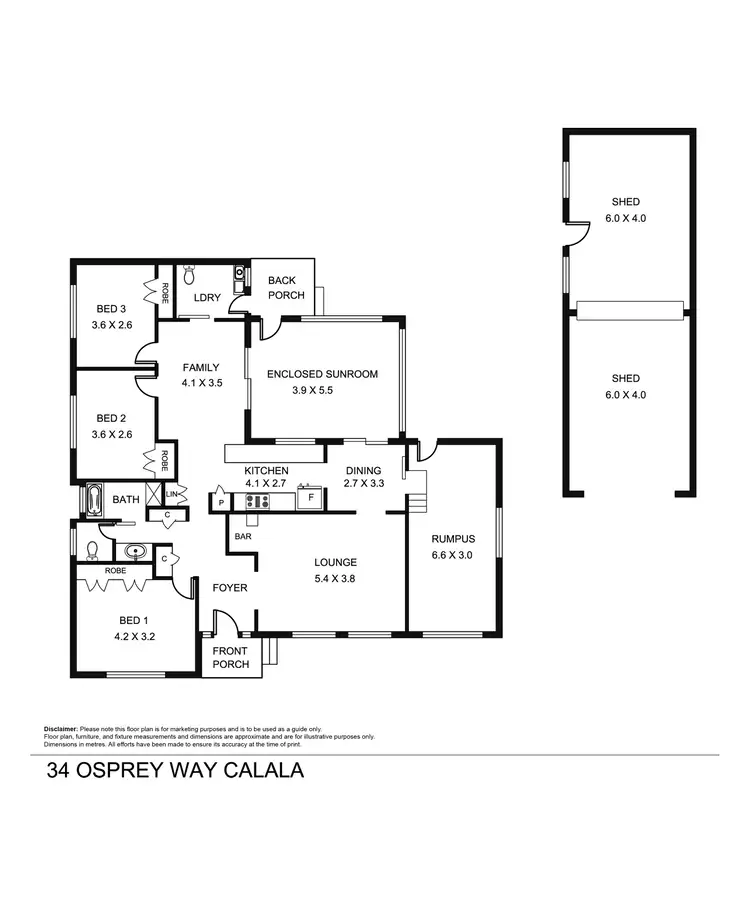 Floorplan of Homely house listing, 34 Osprey Way, Tamworth NSW 2340