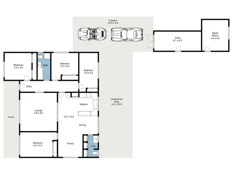 Floorplan of Homely house listing, 15 Charles Street, Benalla VIC 3672