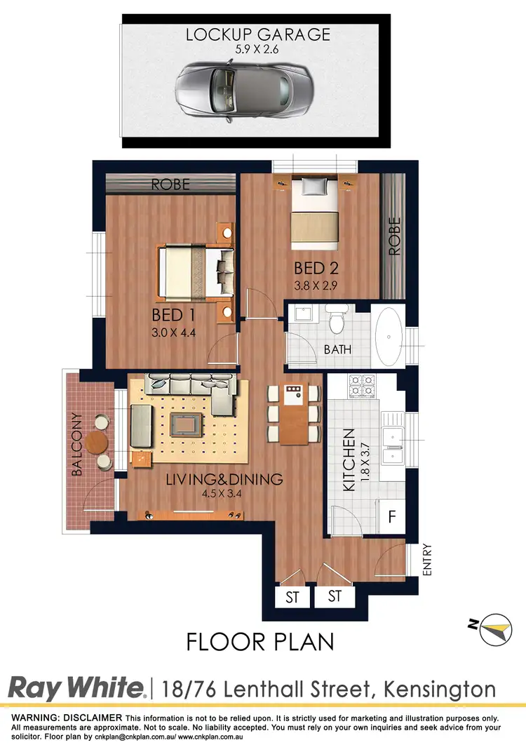 Floorplan of Homely apartment listing, 18/76 Lenthall Street, Kensington NSW 2033