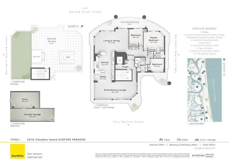 Floorplan of Homely apartment listing, 23/12 Paradise Island, Surfers Paradise QLD 4217
