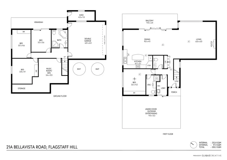 Floorplan of Homely house listing, 21A Bellavista Road, Flagstaff Hill SA 5159