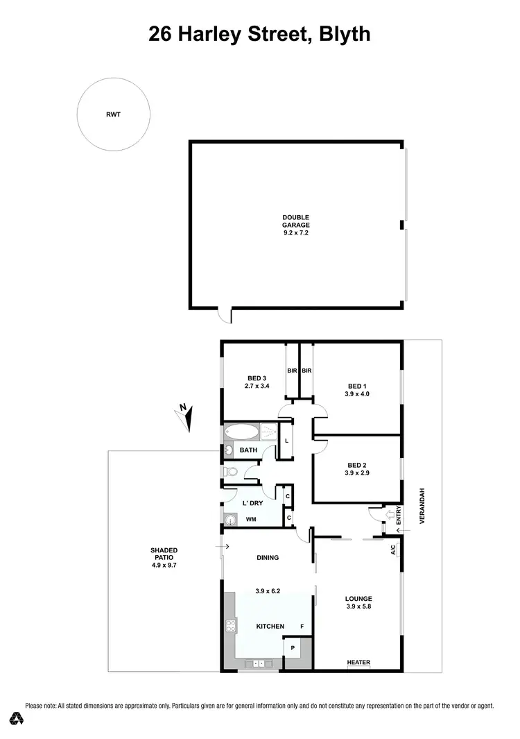 Floorplan of Homely house listing, 26 Harley Street, Blyth SA 5462