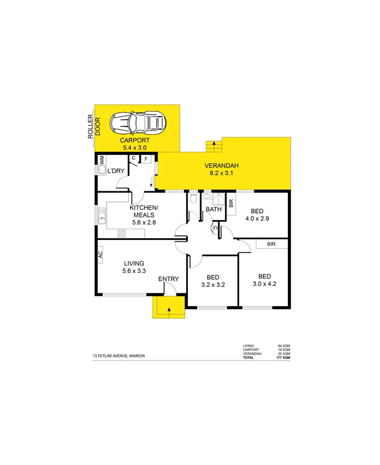 Floorplan of Homely house listing, 15 Fetlar Avenue, Marion SA 5043