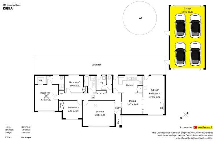 Floorplan of Homely house listing, 611 Coventry Road, Kudla SA 5115