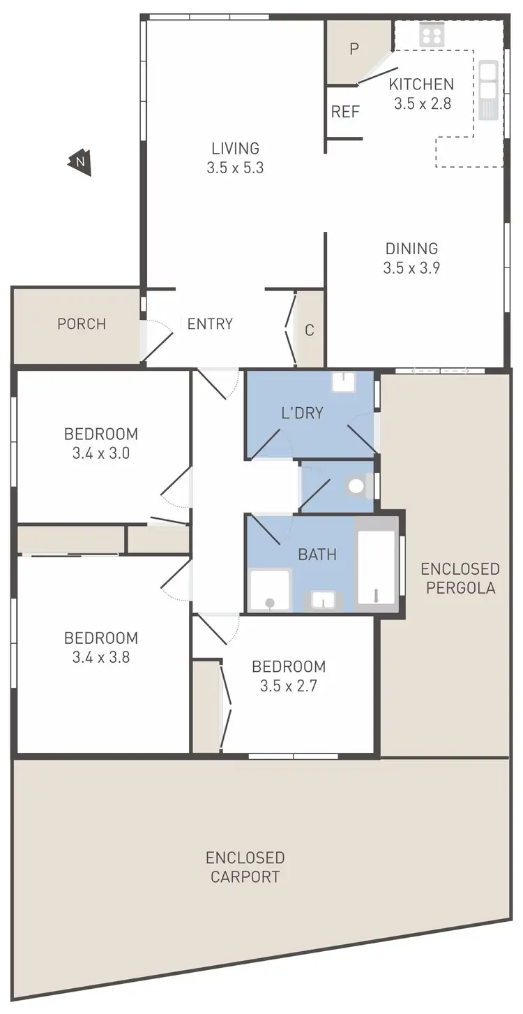 Floorplan of Homely house listing, 17 Buckingham Drive, Werribee VIC 3030