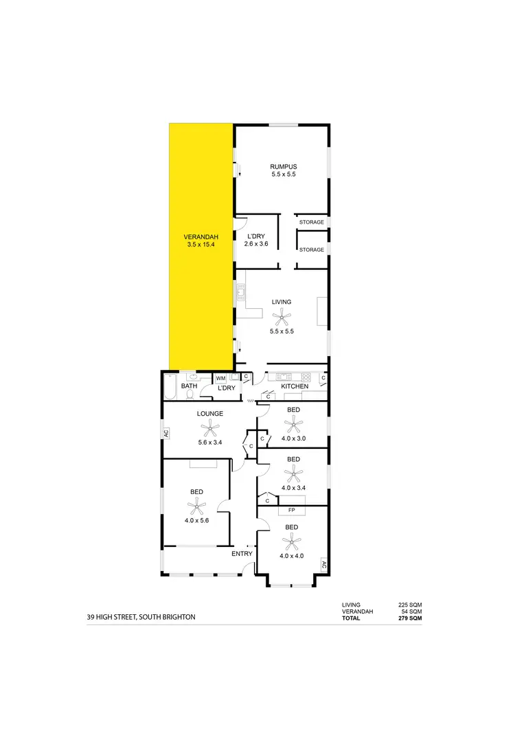 Floorplan of Homely house listing, 39 High Street, South Brighton SA 5048