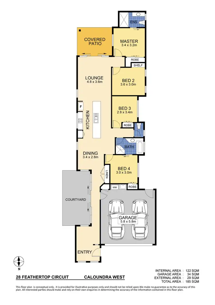 Floorplan of Homely house listing, 28 Feathertop Circuit, Caloundra West QLD 4551