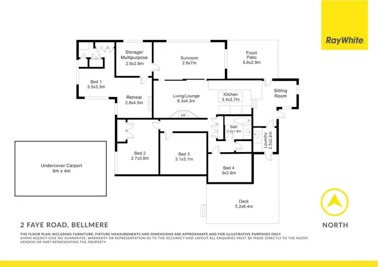 Floorplan of Homely rural property listing, 2 Faye Road, Bellmere QLD 4510