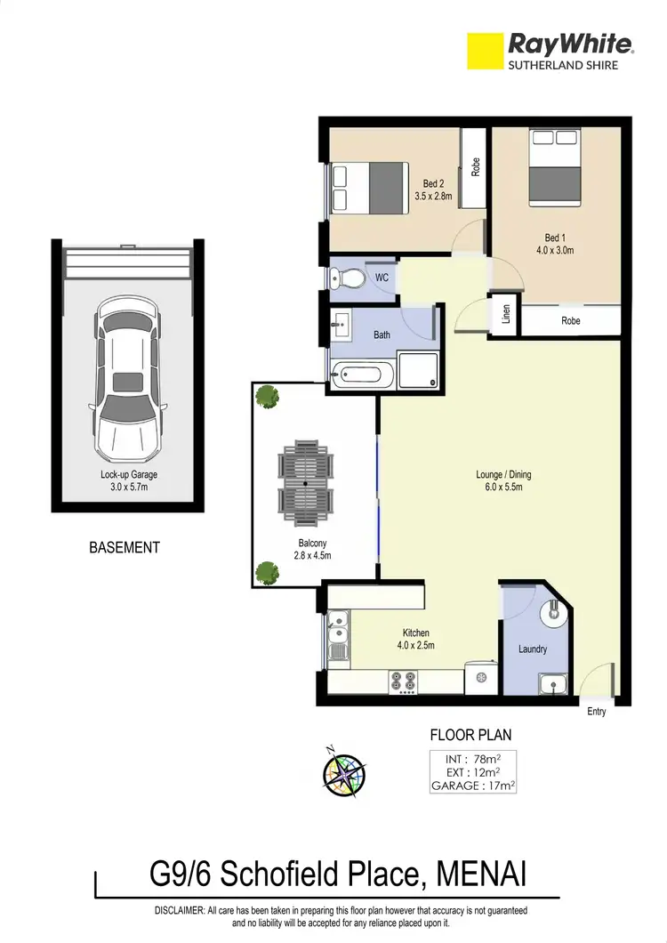Floorplan of Homely apartment listing, G9/6 Schofield Place, Menai NSW 2234