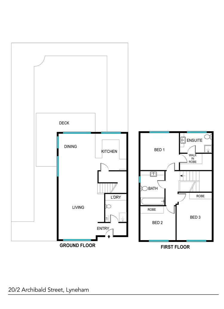 Floorplan of Homely townhouse listing, 20/2 Archibald Street, Lyneham ACT 2602