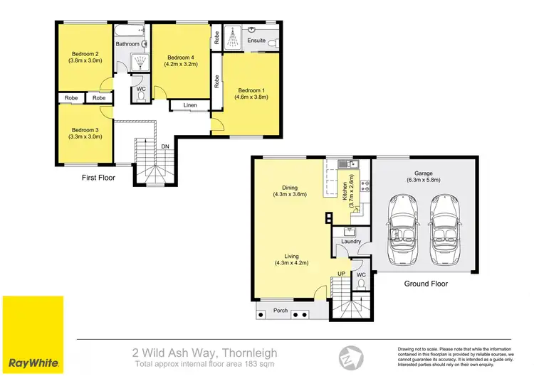 Floorplan of Homely townhouse listing, 2 Wild Ash Way, Thornleigh NSW 2120