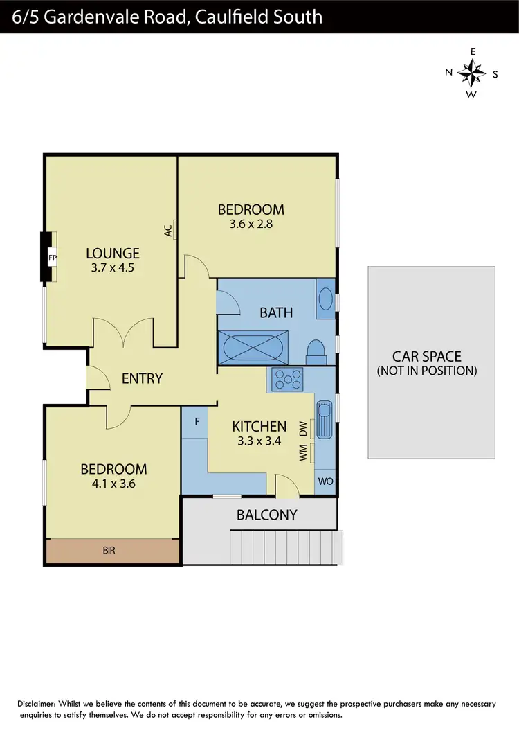 Floorplan of Homely apartment listing, 6/5 Gardenvale Road, Caulfield South VIC 3162