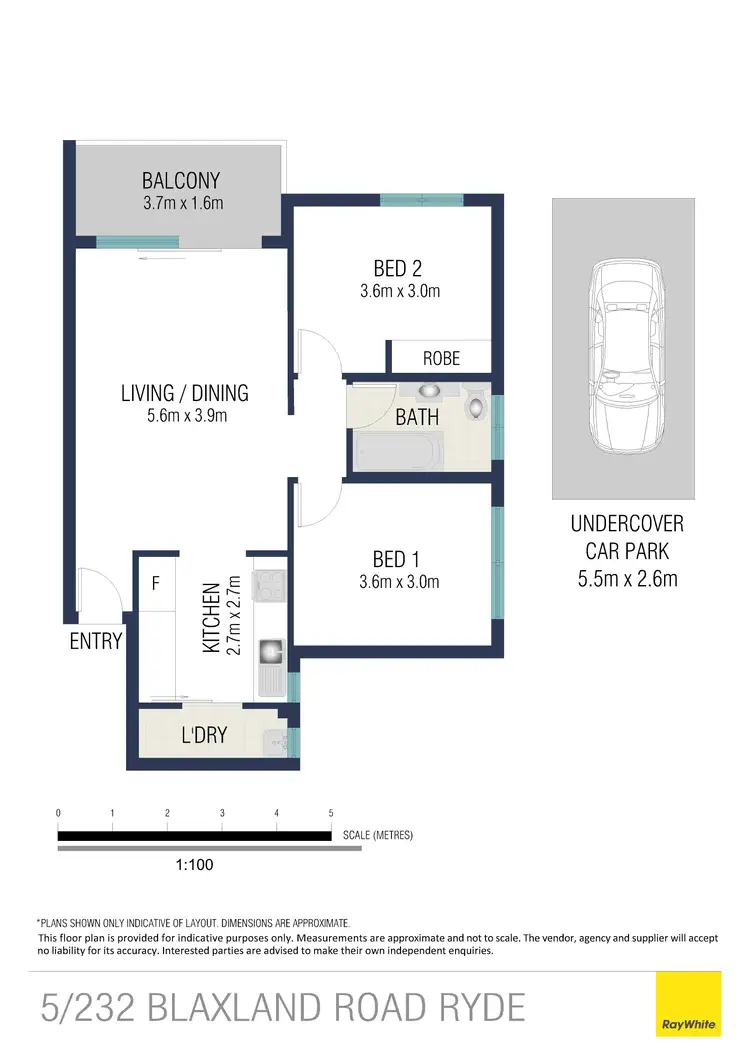 Floorplan of Homely apartment listing, 5/232 Blaxland Road, Ryde NSW 2112