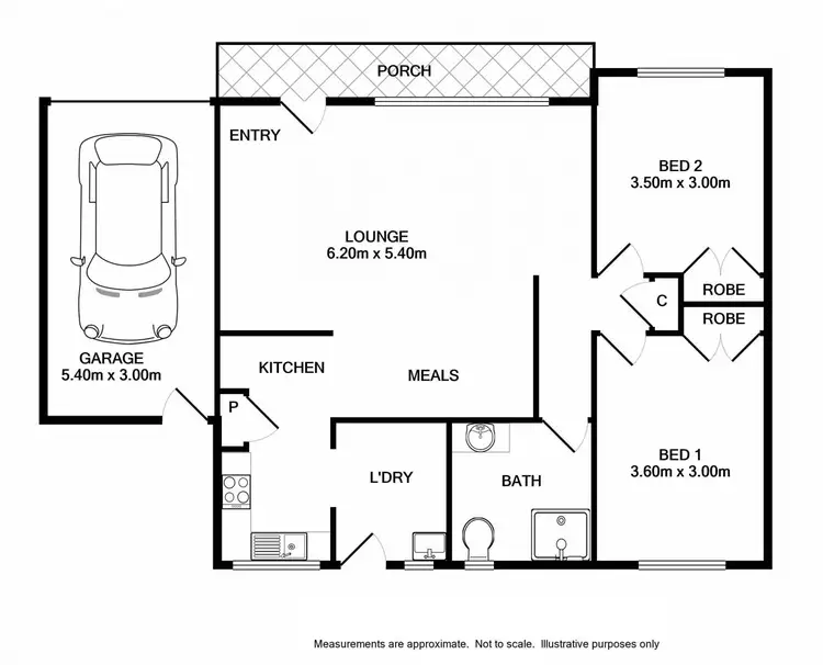 Floorplan of Homely unit listing, 1/416 Reservoir Road, Lavington NSW 2641