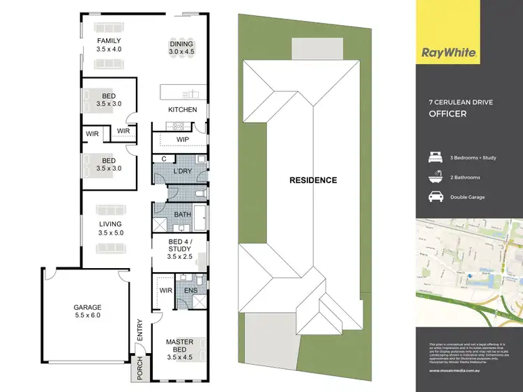 Floorplan of Homely house listing, 7 Cerulean Drive, Officer VIC 3809