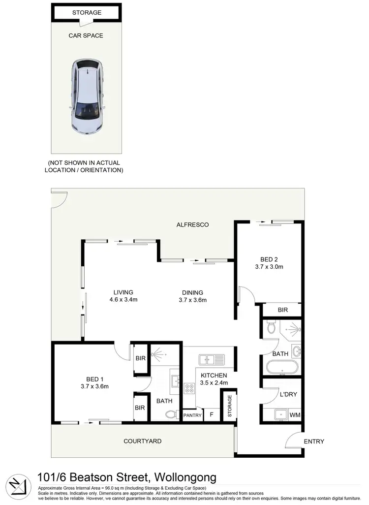 Floorplan of Homely apartment listing, 101/6 Beatson Street, Wollongong NSW 2500
