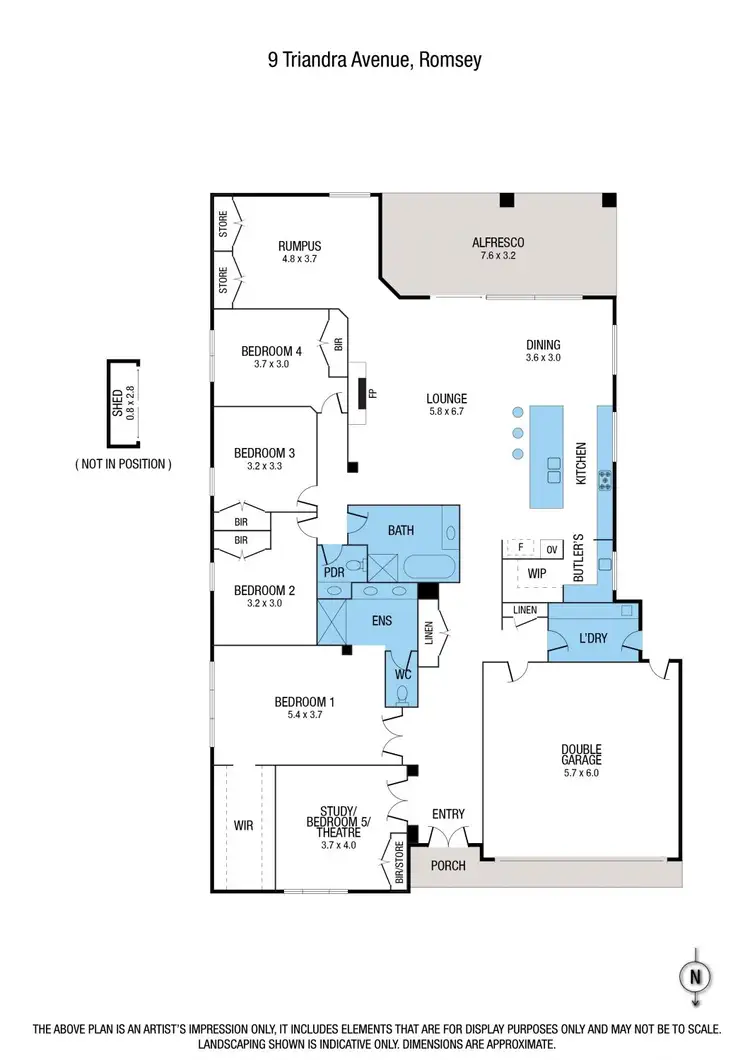 Floorplan of Homely house listing, 9 Triandra Avenue, Romsey VIC 3434