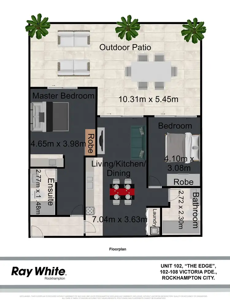 Floorplan of Homely unit listing, 102/102-108 Victoria Parade, Rockhampton City QLD 4700