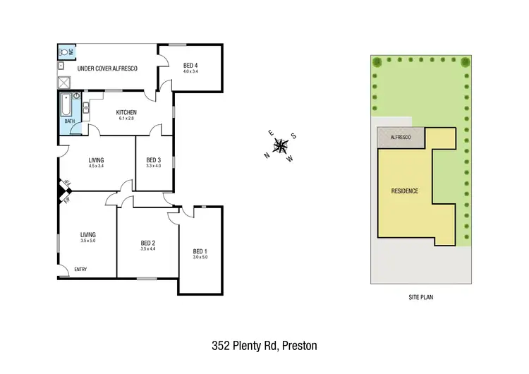 Floorplan of Homely house listing, 352 Plenty Road, Preston VIC 3072